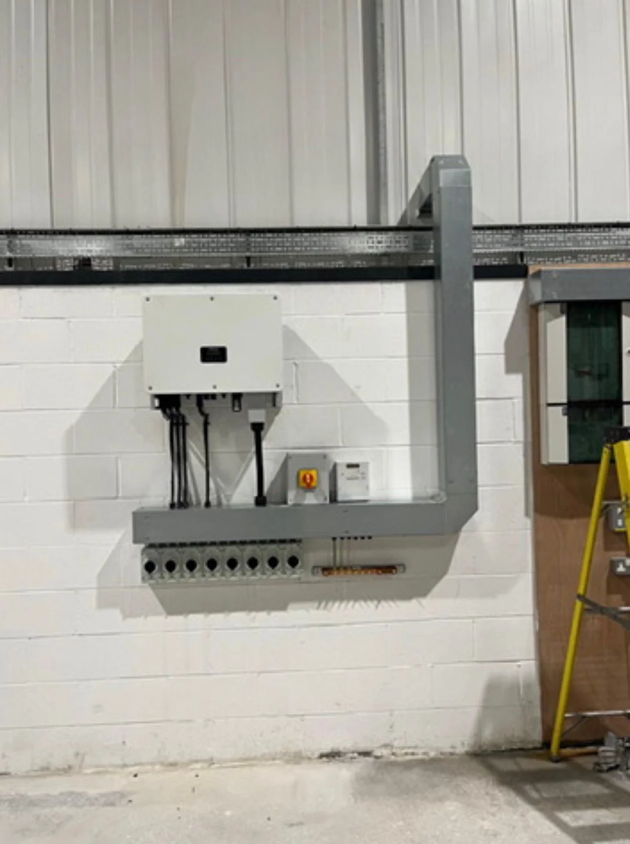 White inverter and isolator wall-mounted