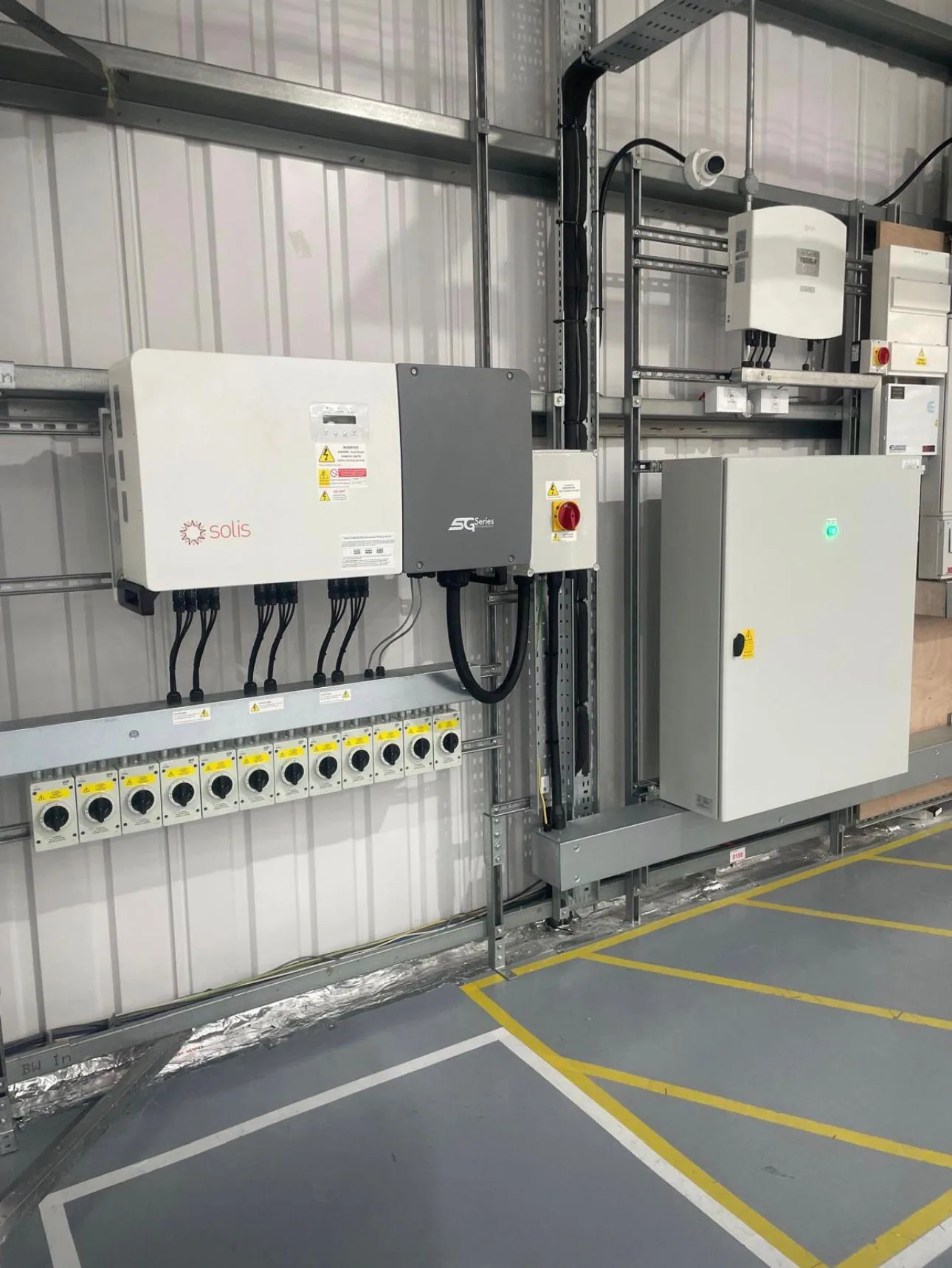 Solis inverter close-up with isolators
